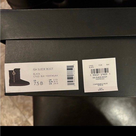 Coach Logo Fur Lined Boots Black Size 7.5 - Picture 12 of 12